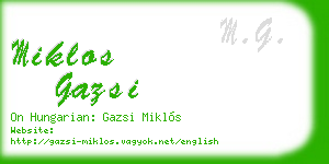 miklos gazsi business card